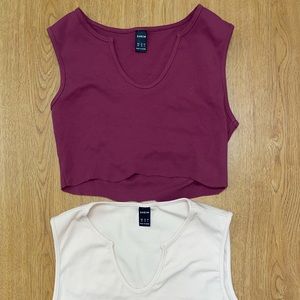 SHEIN notched neck tank top